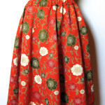 Nederdel i silke, syet af vintage Japansk kimonostof.