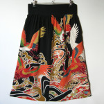 Nederdel i silke, syet af vintage Japansk kimonostof.