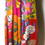 Silketørklæde med blomster print, samarkanddk